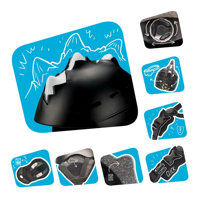 Bone Spike ski helmet - Matt Black