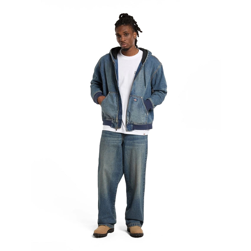 Hilham Hooded Denim Jacket - Khaki