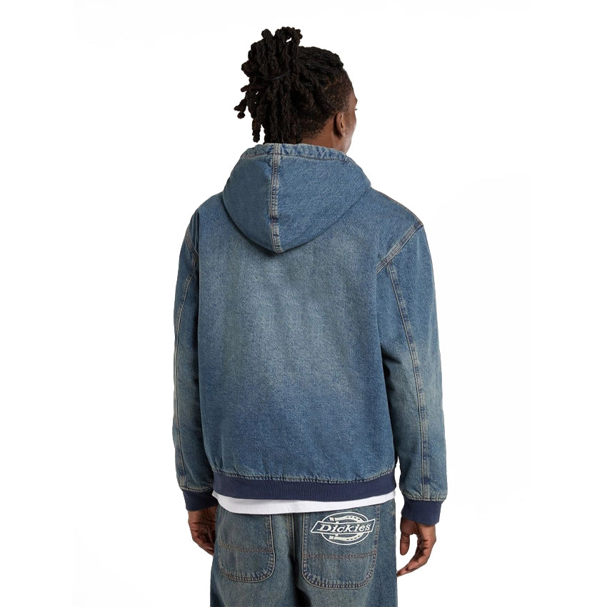 Hilham Hooded Denim Jacket - Khaki