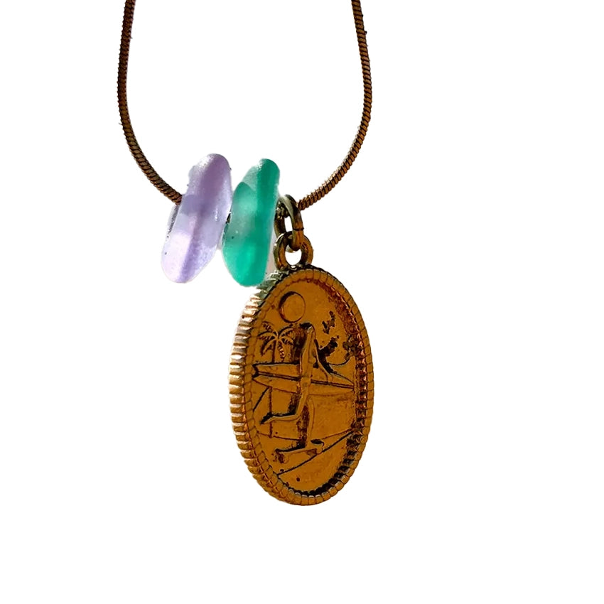 Zeeglas Skategirl Ketting Goud