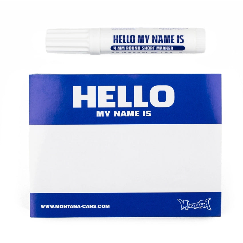Stickers "Hello My Name" 100 stuks + Marker