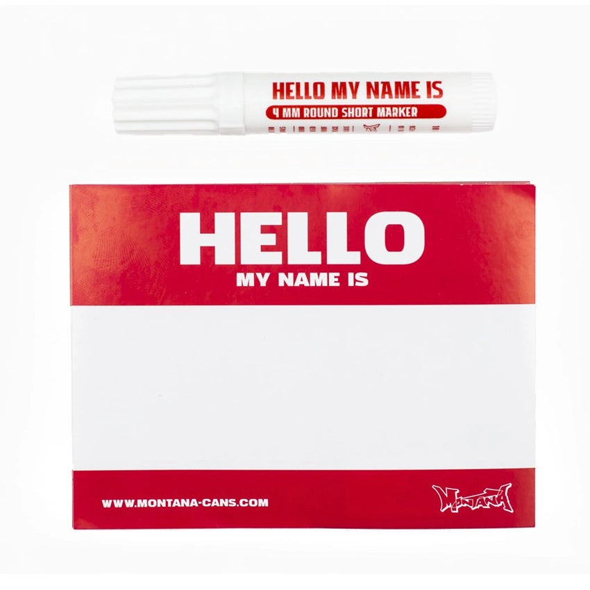 Stickers "Hello My Name" 100 stuks + Marker