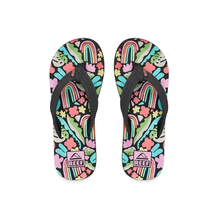 Kids Ahi Slippers - Tropical Rainbow