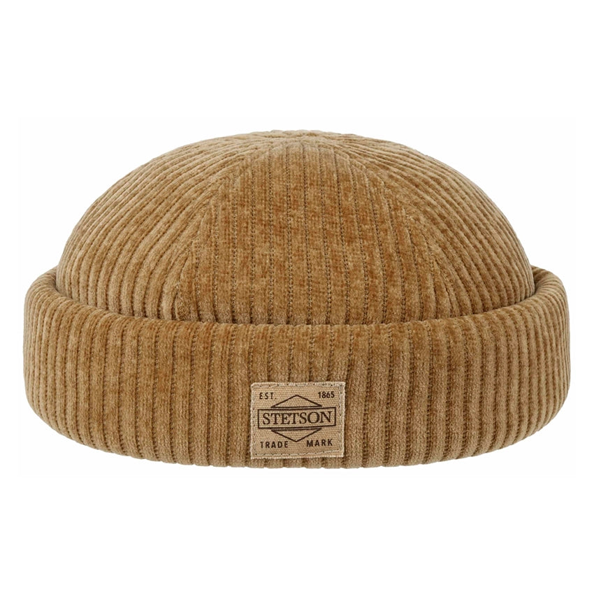Corduroy Jersey Docker Hat - Beige