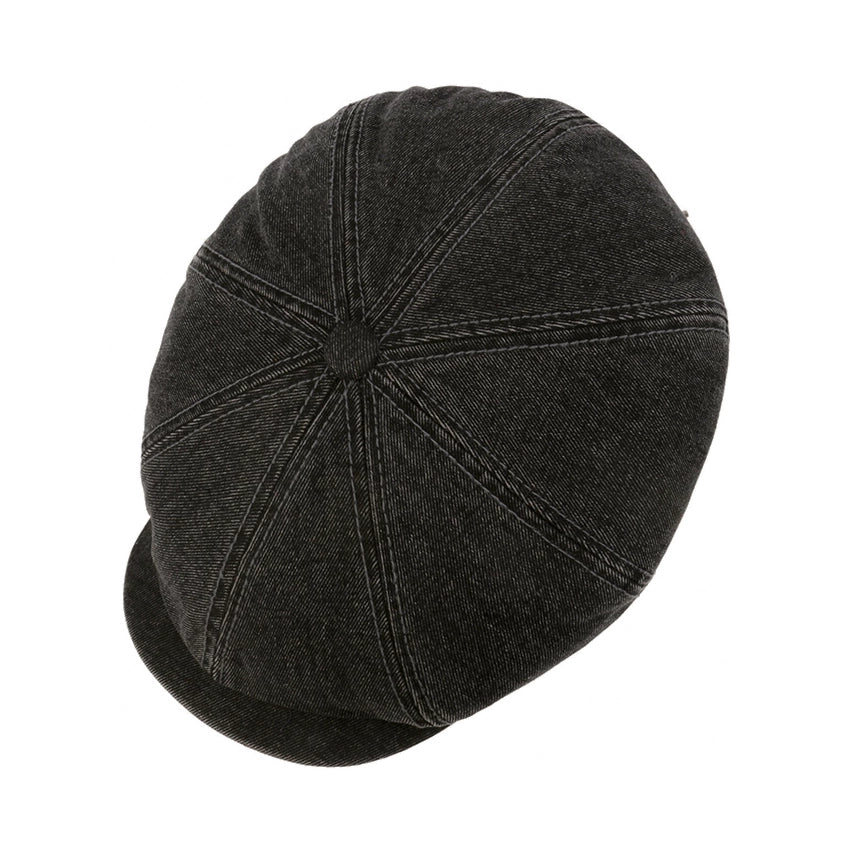 Hatteras Denim Garage Theme Flatcap - Black