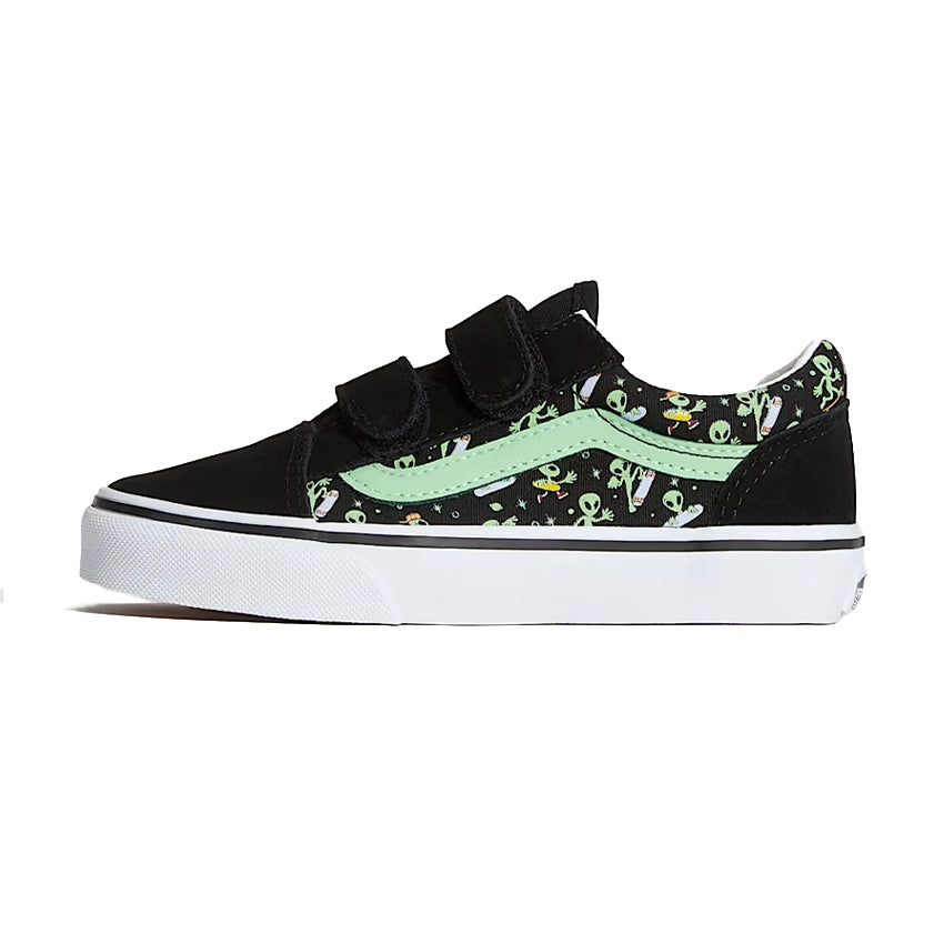 Youth Old Skool V Schoenen - GLOW Black/Green