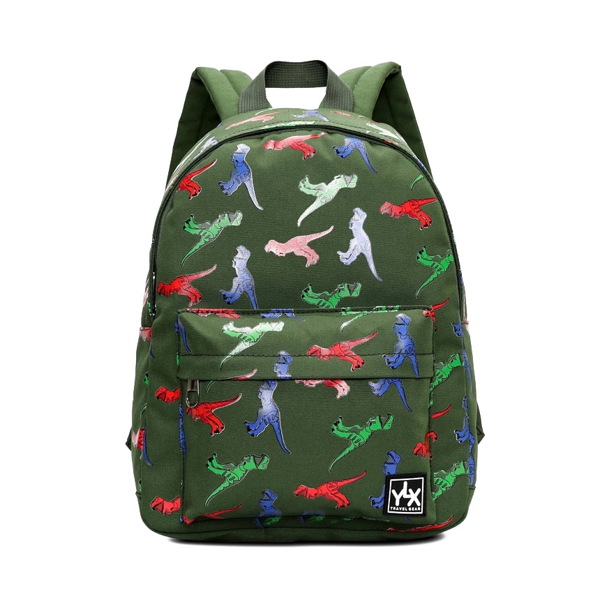 Hemlock Rugzak - Army Green & Dinosaurs