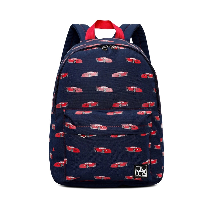 Hemlock Rugzak - Navy Blue & Red Cars