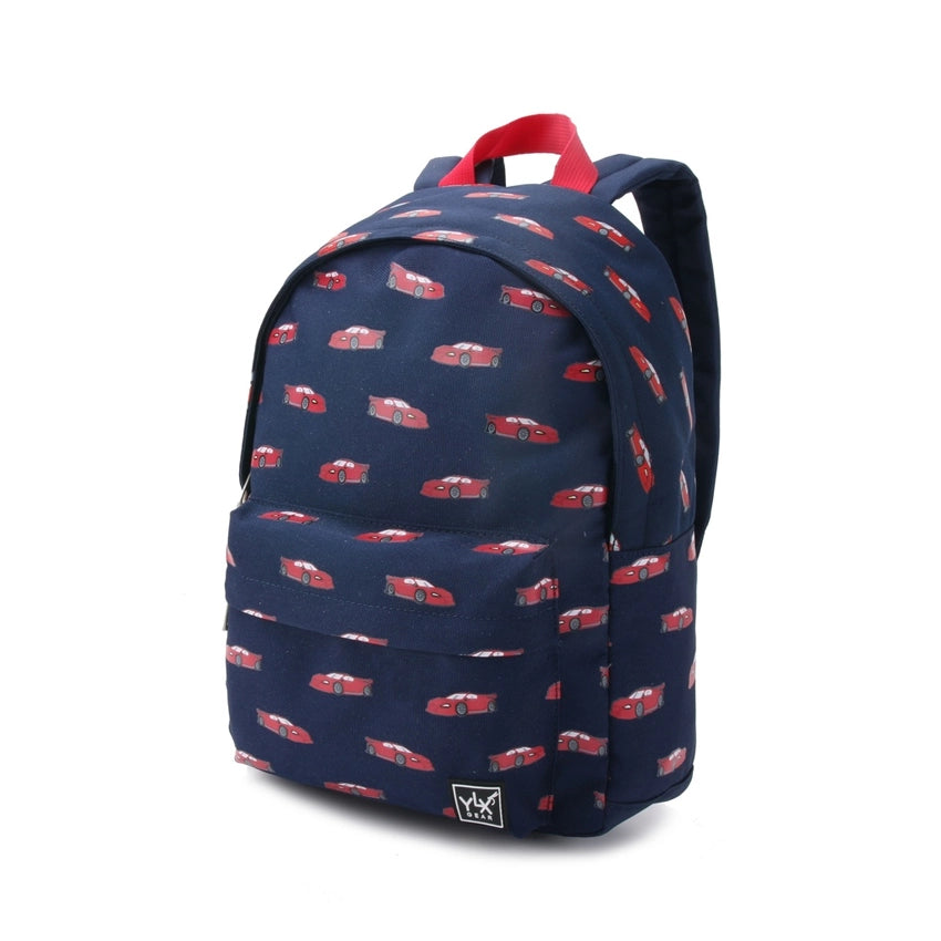 Hemlock Rugzak - Navy Blue & Red Cars