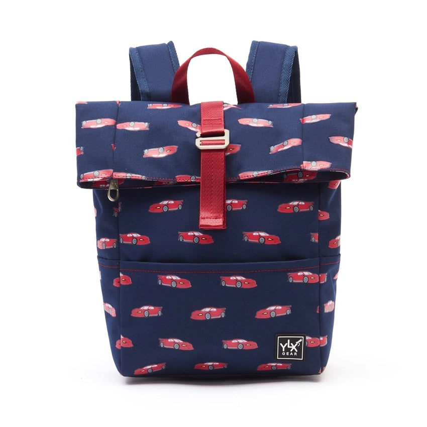 Original Rugzak - Navy Blue & Red Cars