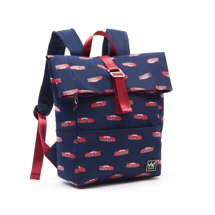 Original Rugzak - Navy Blue & Red Cars