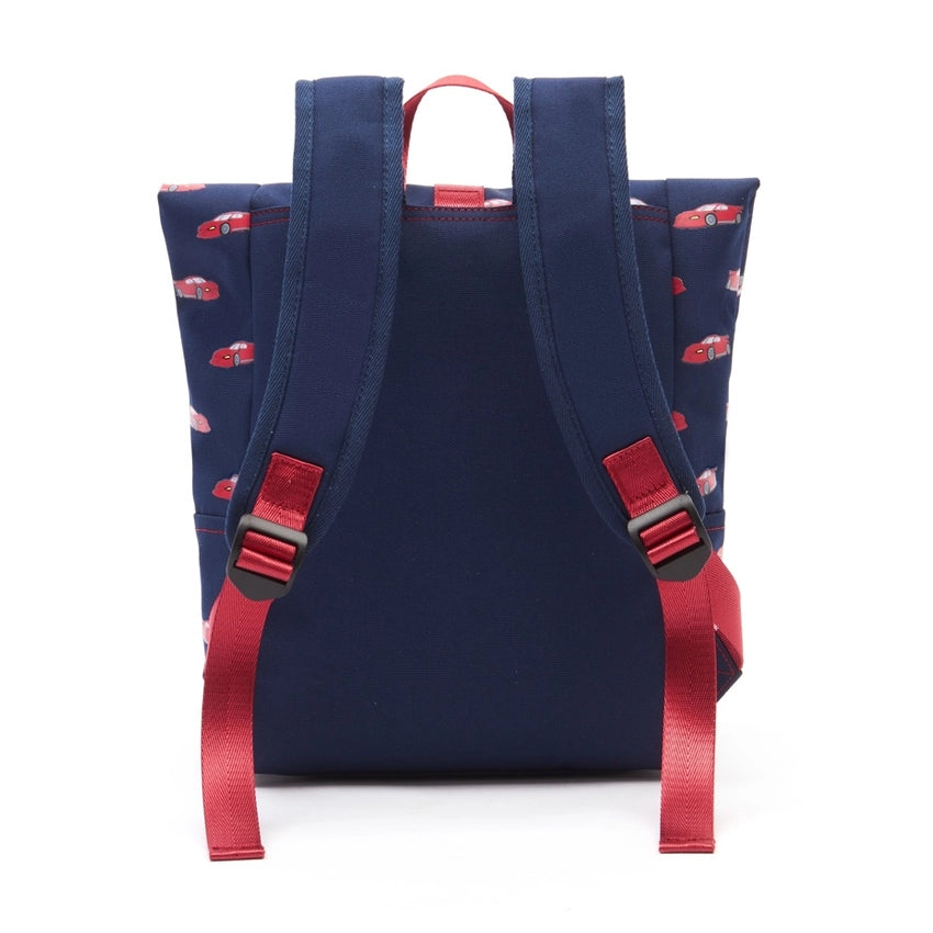 Original Rugzak - Navy Blue & Red Cars