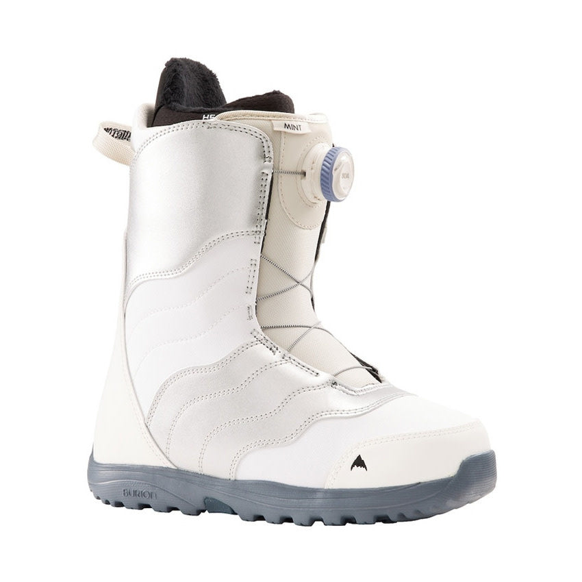 Mint Boa Snowboard Binding 2022 - Stout White/Glitter