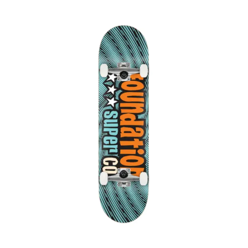 3 Star Orange 7.875 inch Skateboard Complete 