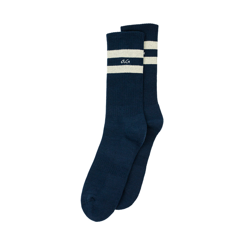 Athletic Organic Stripes Sokken - Navy