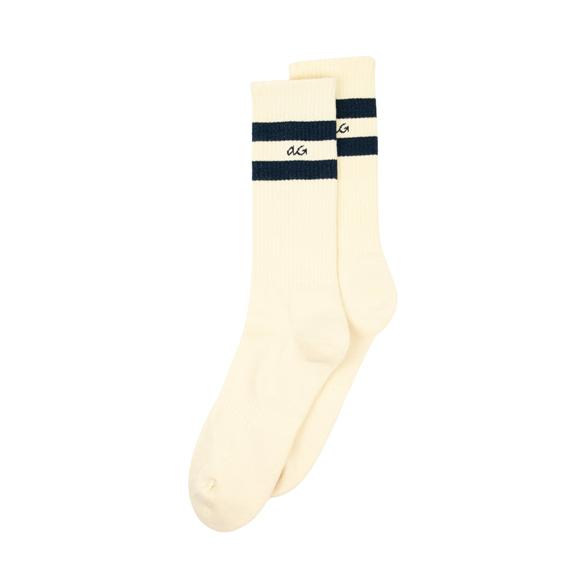 Athletic Organic Stripes Sokken - Off White