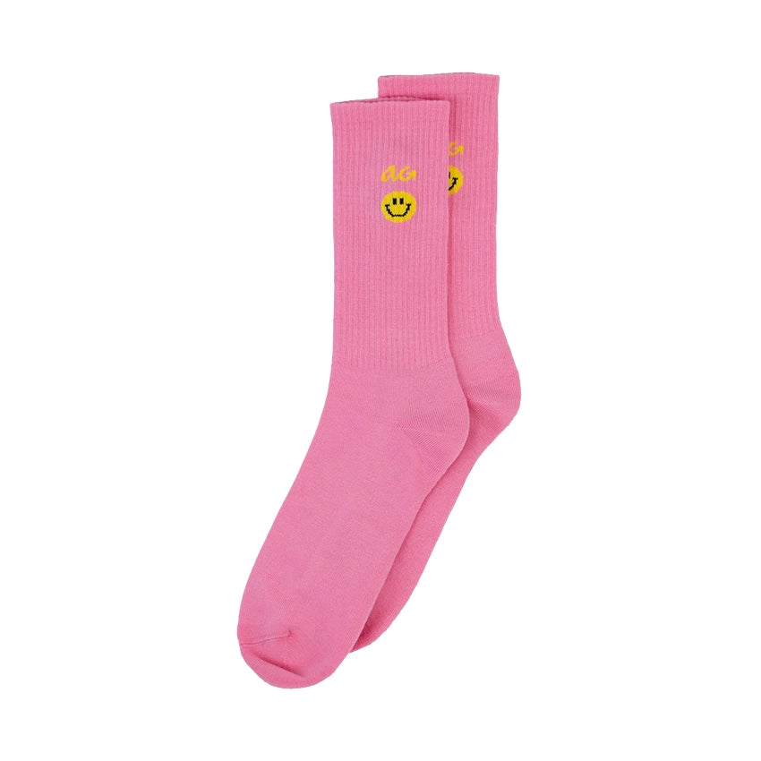 Athletic Icon Smiley Sokken - Pink