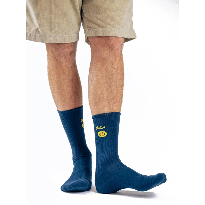 Athletic Icon Smiley Sokken - Navy