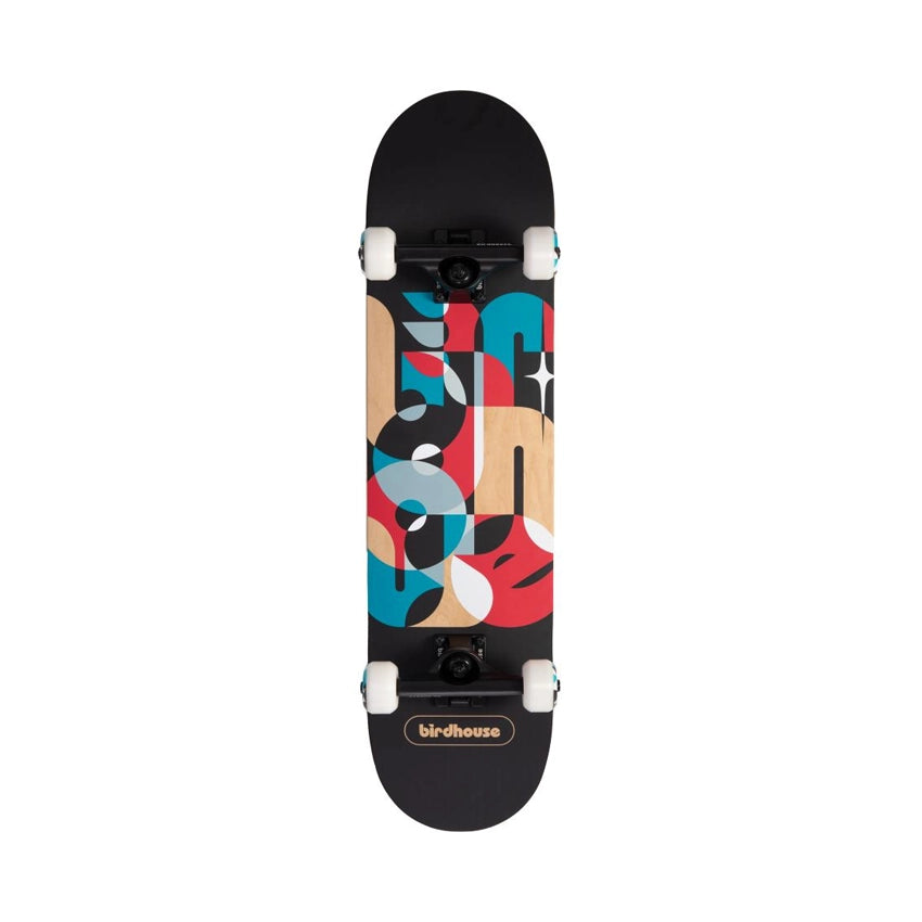 S3 Overlay Logo 7.75" Skateboard Complete - Black