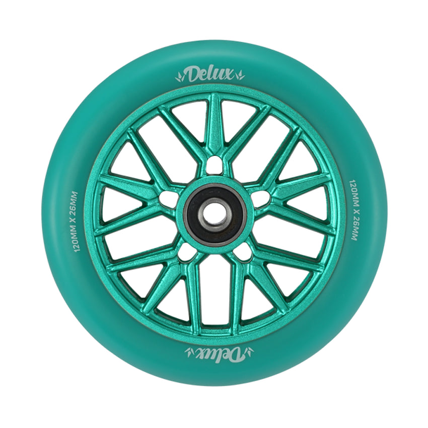 Delux 120mm Stuntstep Wiel - Teal/Teal