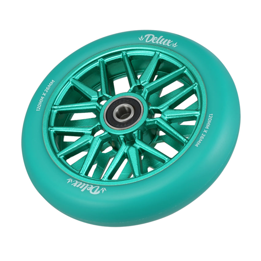 Delux 120mm Stuntstep Wiel - Teal/Teal
