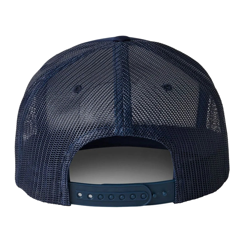 Bass Brains Boat MP Trucker Hat - Washed Navy