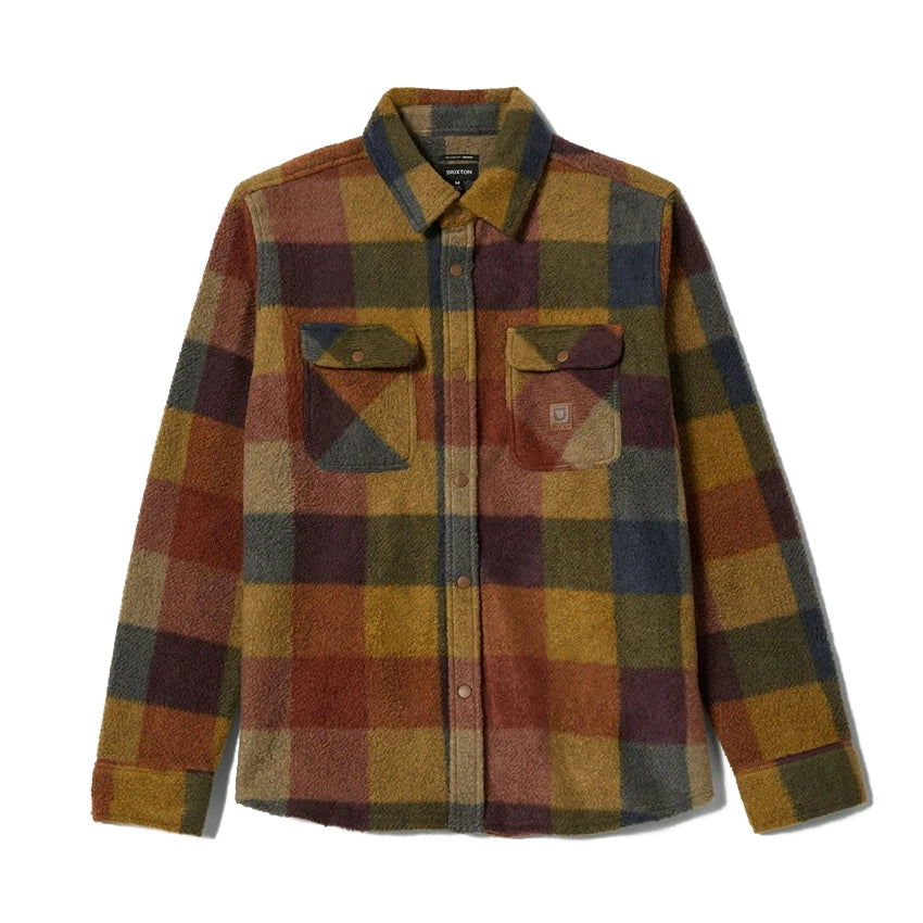 Bowery Arctic Stretch Fleece - Rust/Copper Plaid