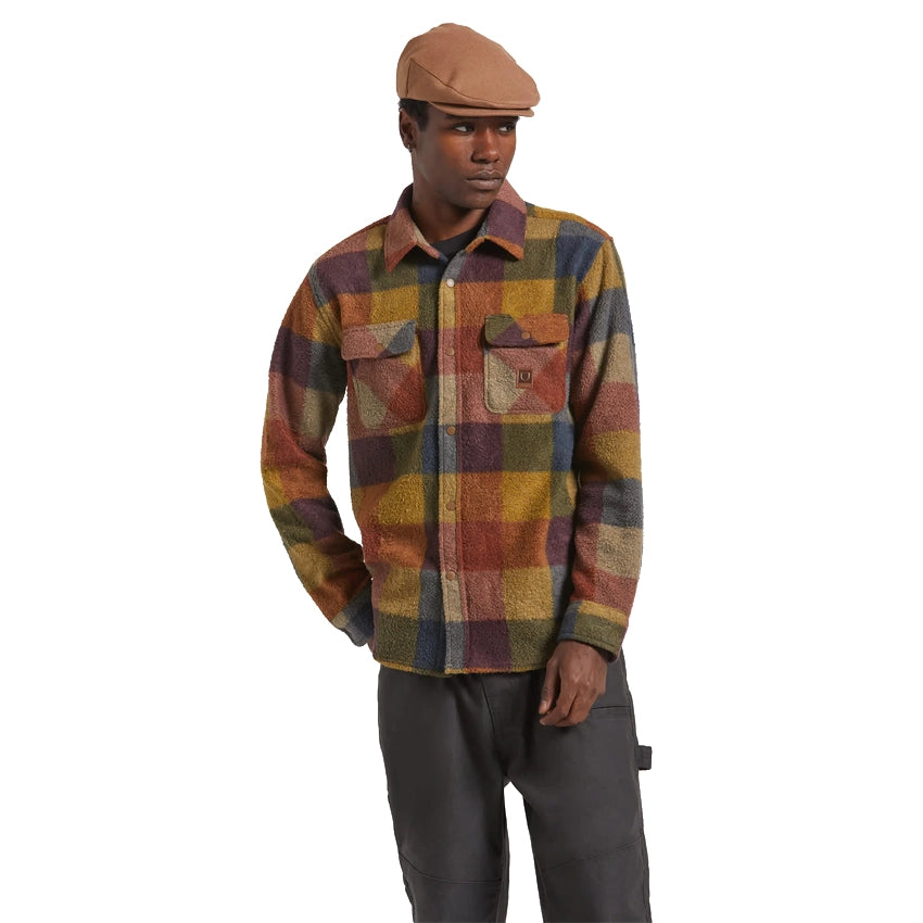 Bowery Arctic Stretch Fleece - Rust/Copper Plaid