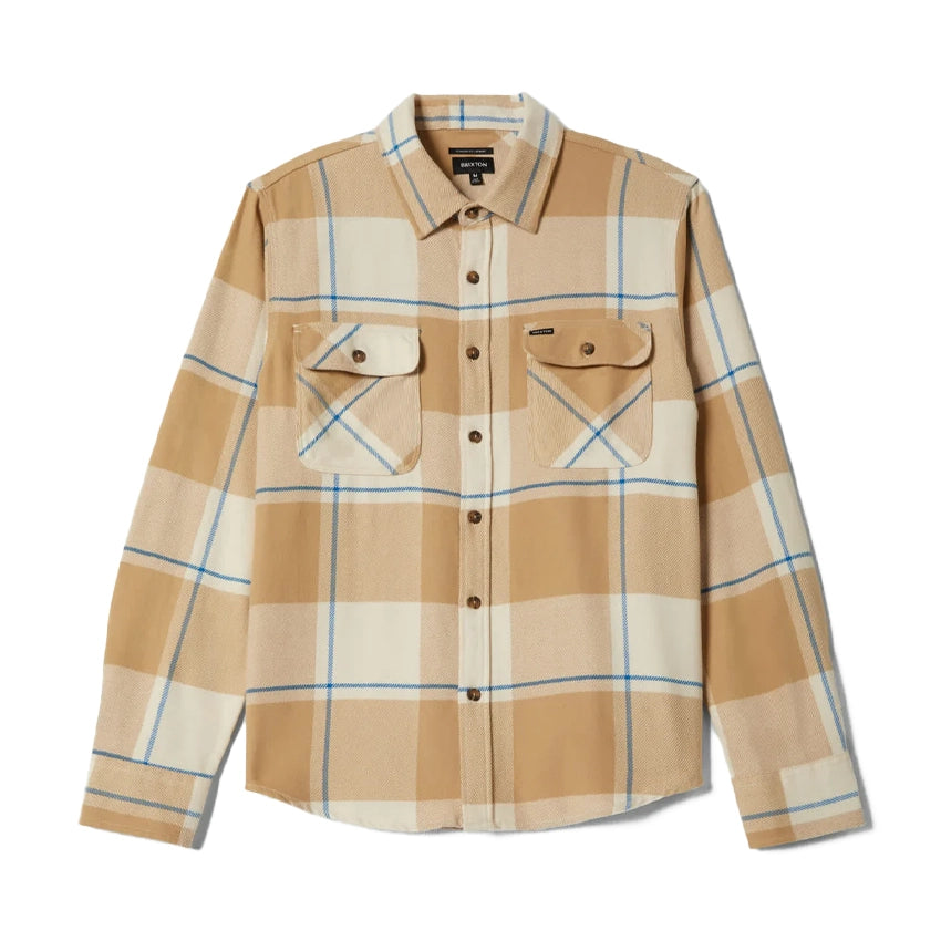 Bowery L/S Flannel - Whitecap/Sand/Cyber Blue