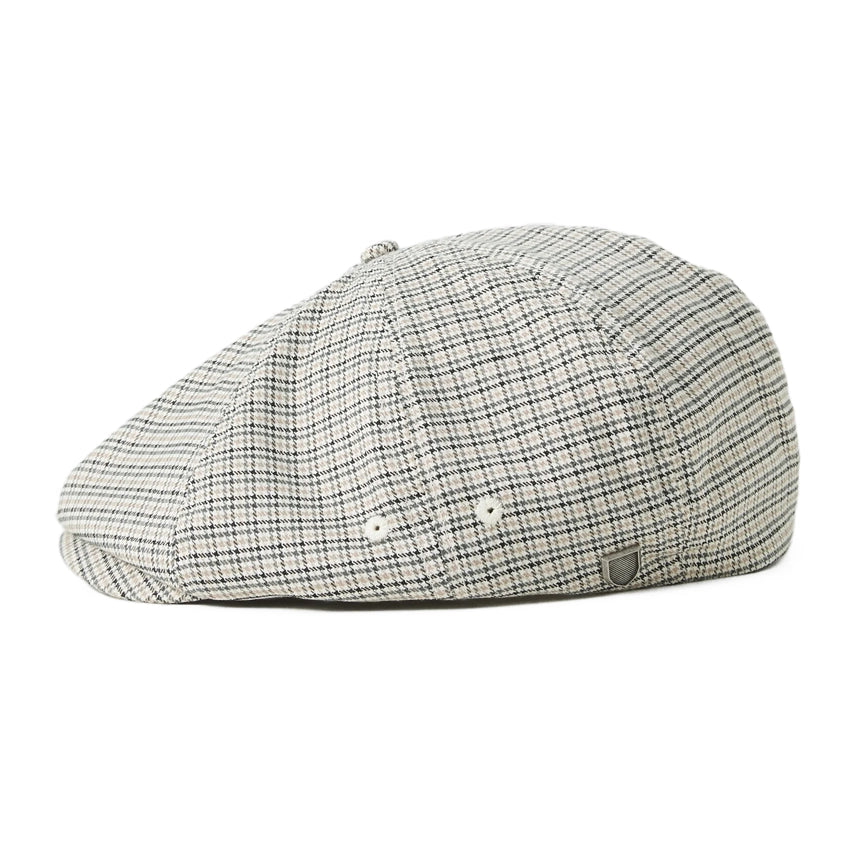 Brood Lightweight Snap Cap - Off White/Black/Grey Houndstooth