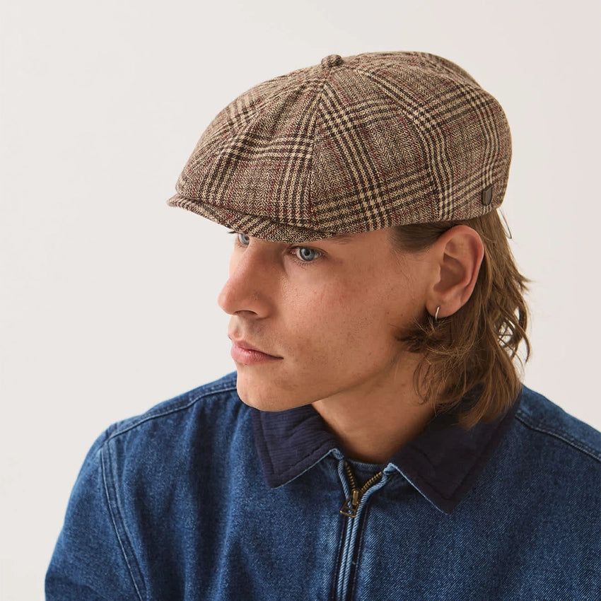 Brood Snap Cap - Brown/Tan/Red Plaid