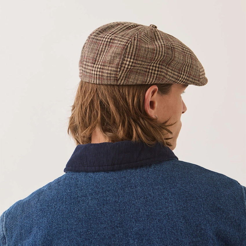 Brood Snap Cap - Brown/Tan/Red Plaid