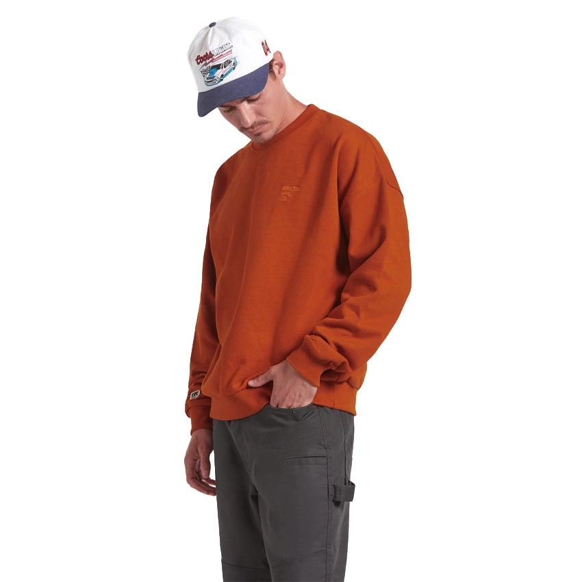 Embroidered Heavy Weight Crew - Rustic Caramel