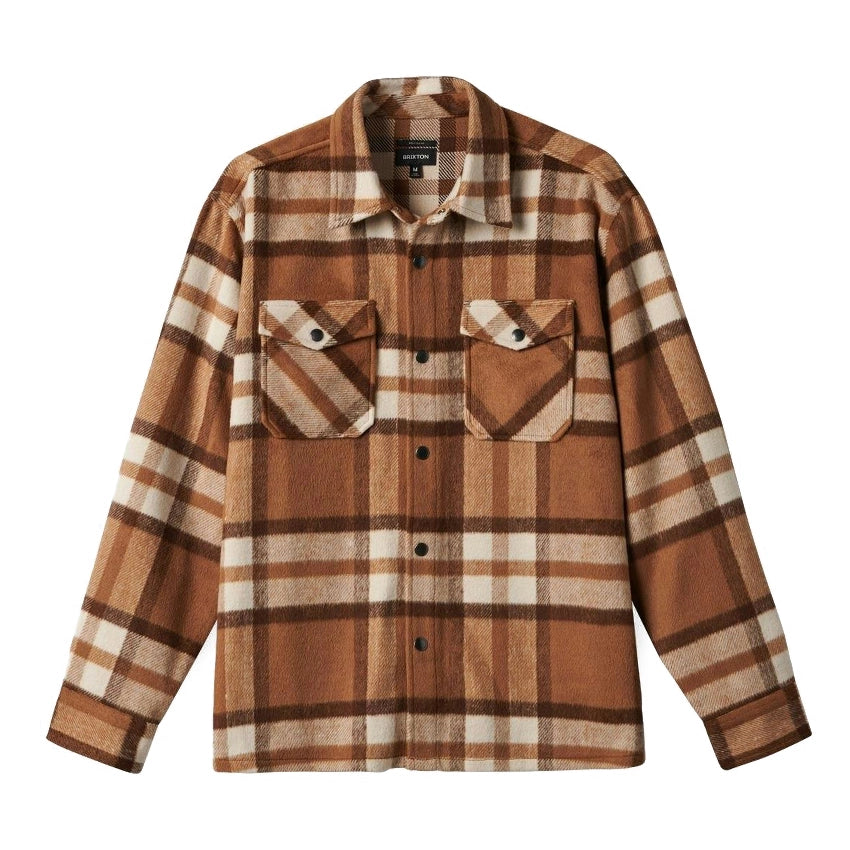 Selden Soft Brushed Flannel Shirt - Tan/Bison