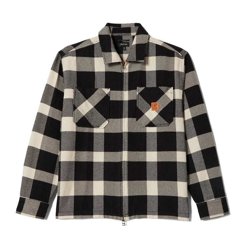 Union Zip Flannel - Off White/Black