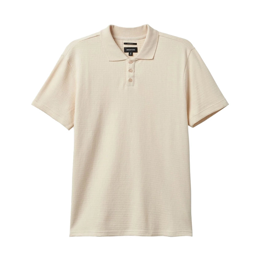 Waffle S/S Polo - Whitecap