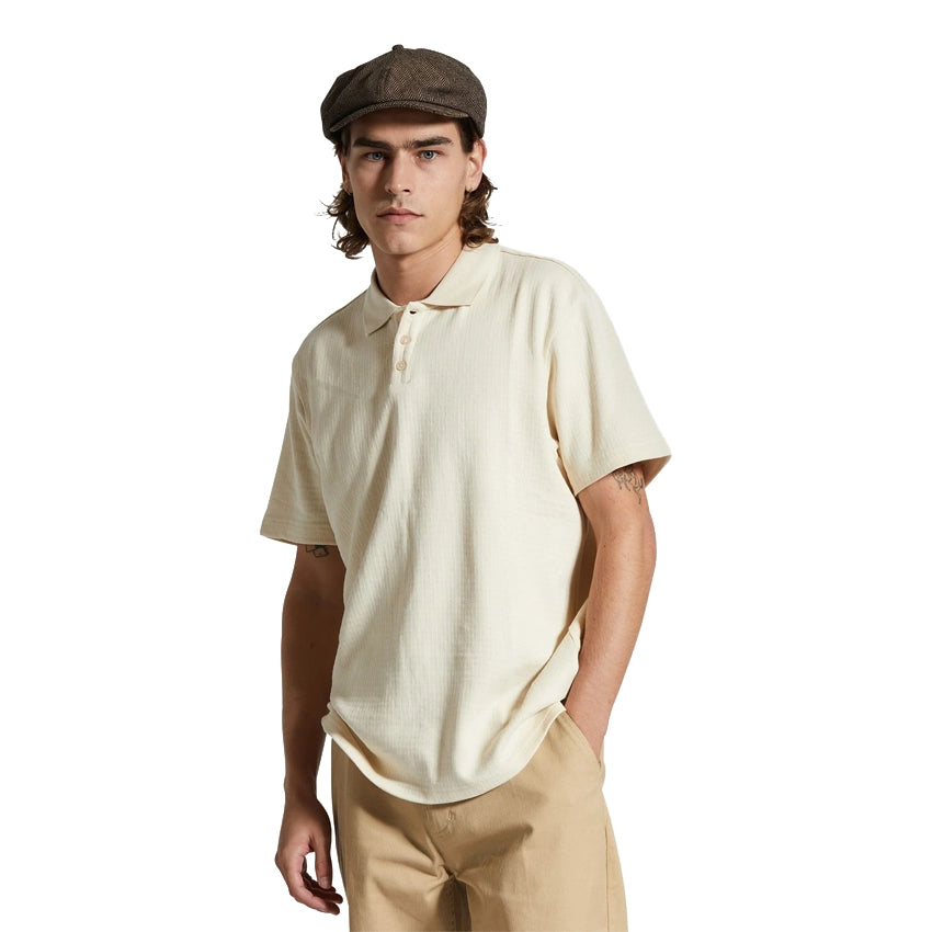 Waffle S/S Polo - Whitecap