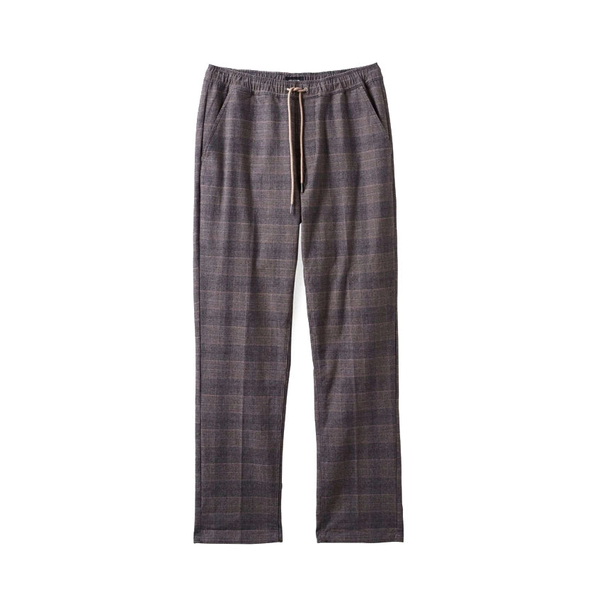 Broadway Houndstooth E-waist Relaxed Pant - Brown/Cream Houndstooth