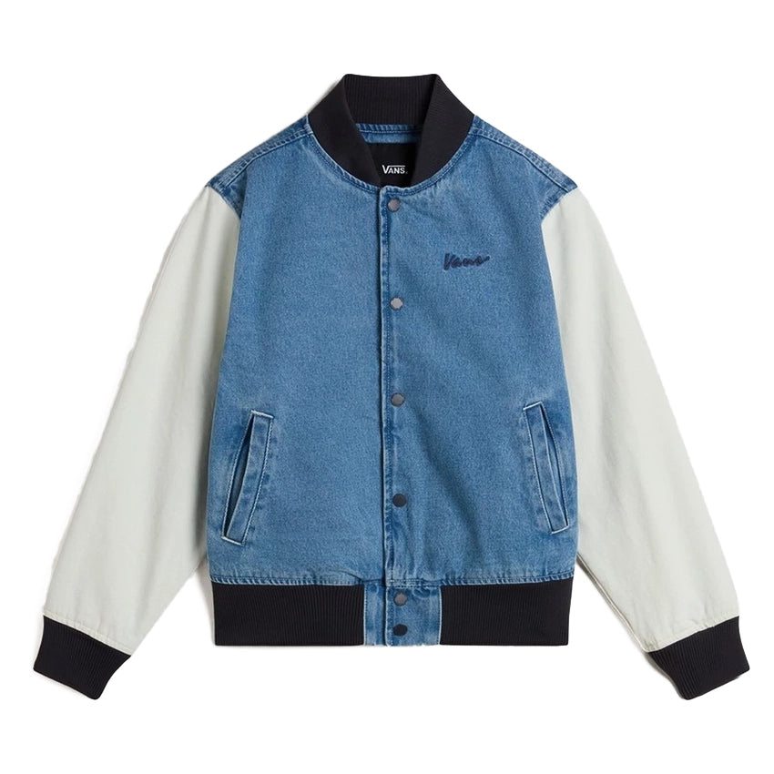 Denim Baseball Jacket - Stonewash/Blue