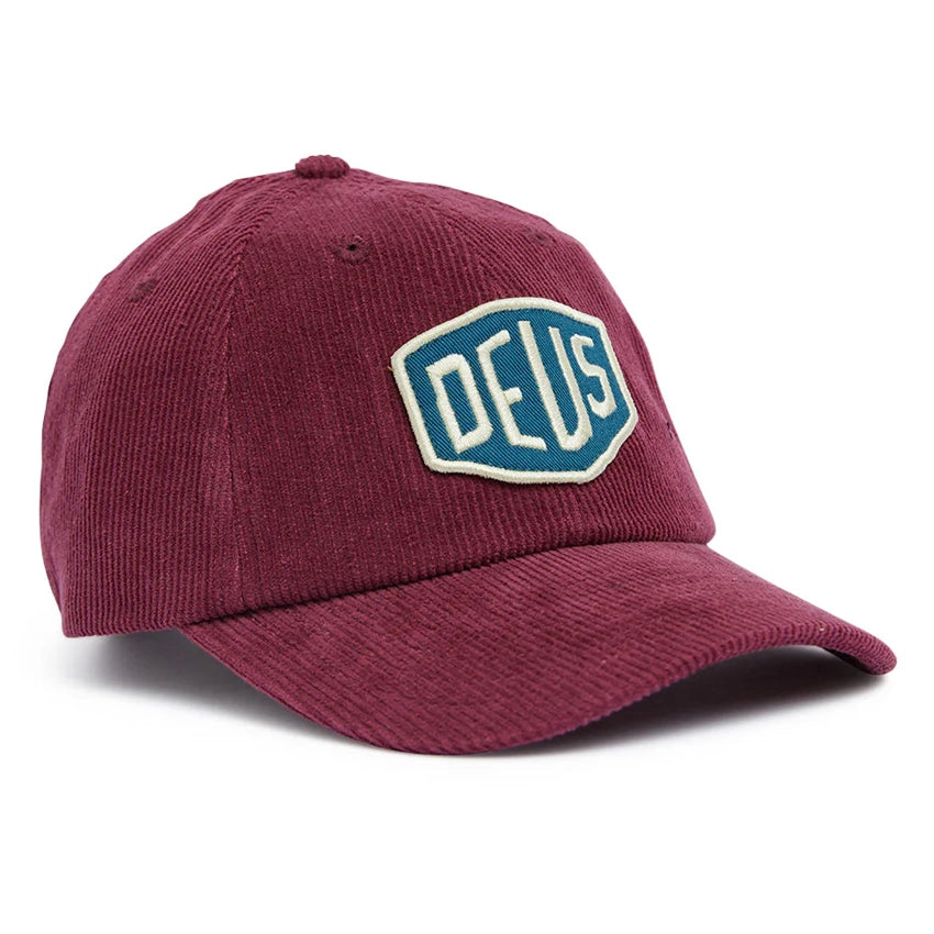 Shield Cord Dad Cap - Burgundy