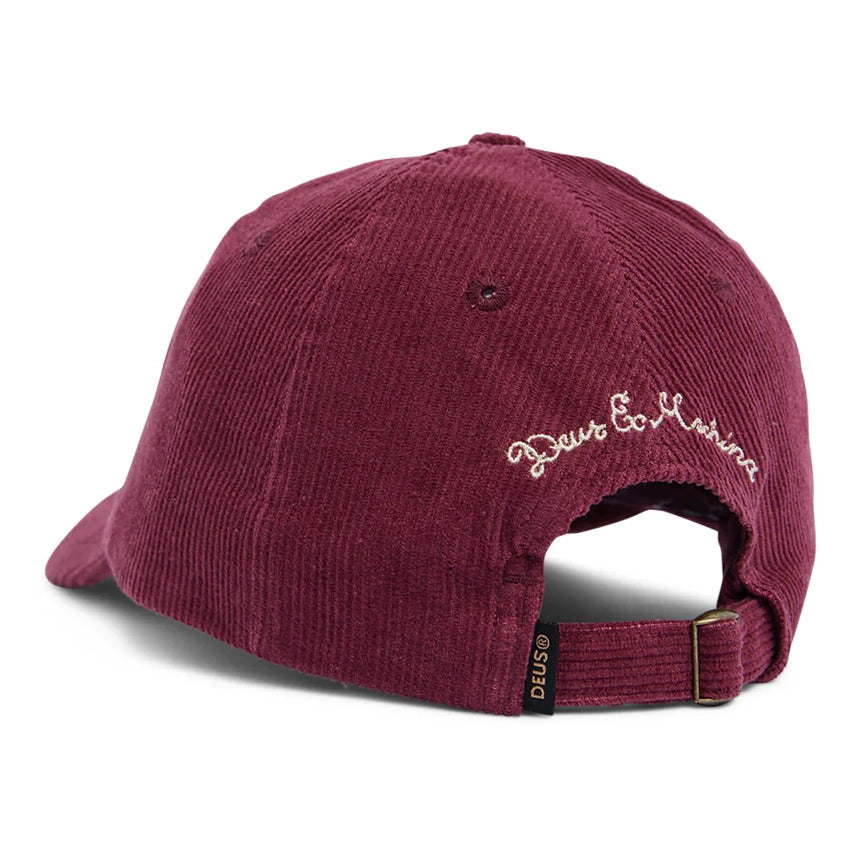 Shield Cord Dad Cap - Burgundy