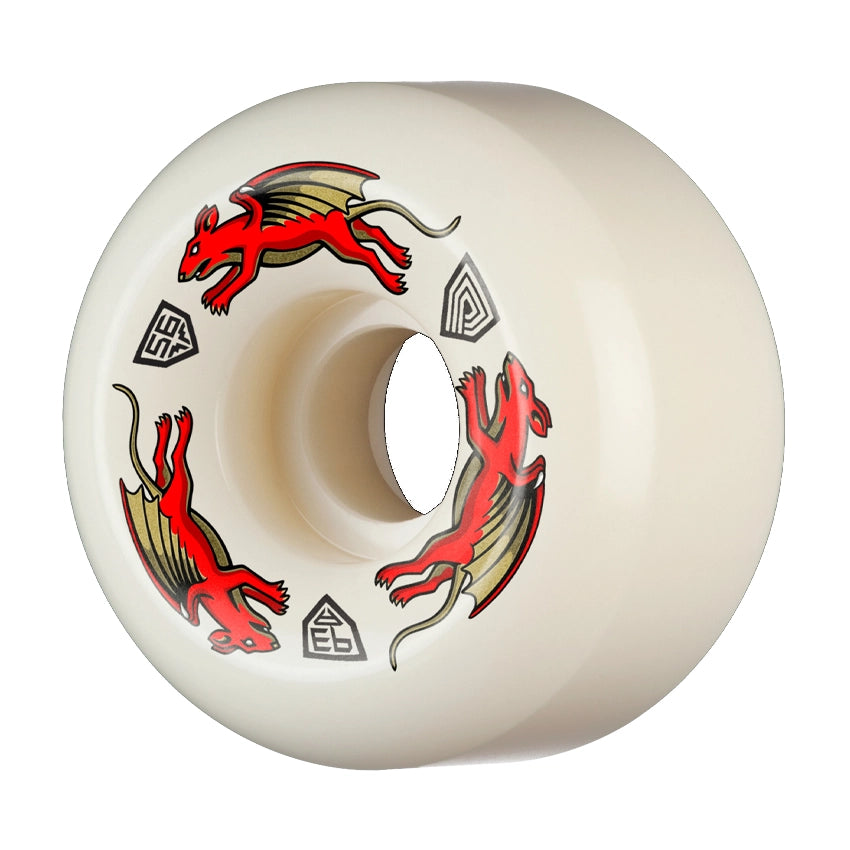 Dragons Nano Rat 93A AV6 Asymmetrical Medium Ride 56 mm x 36mm Skateboard Wielen (4-pack) - Off White