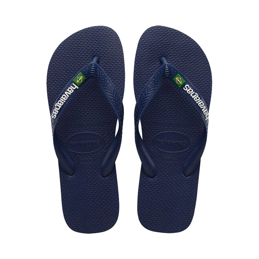 Brasil Logo Slippers - Navy Blue