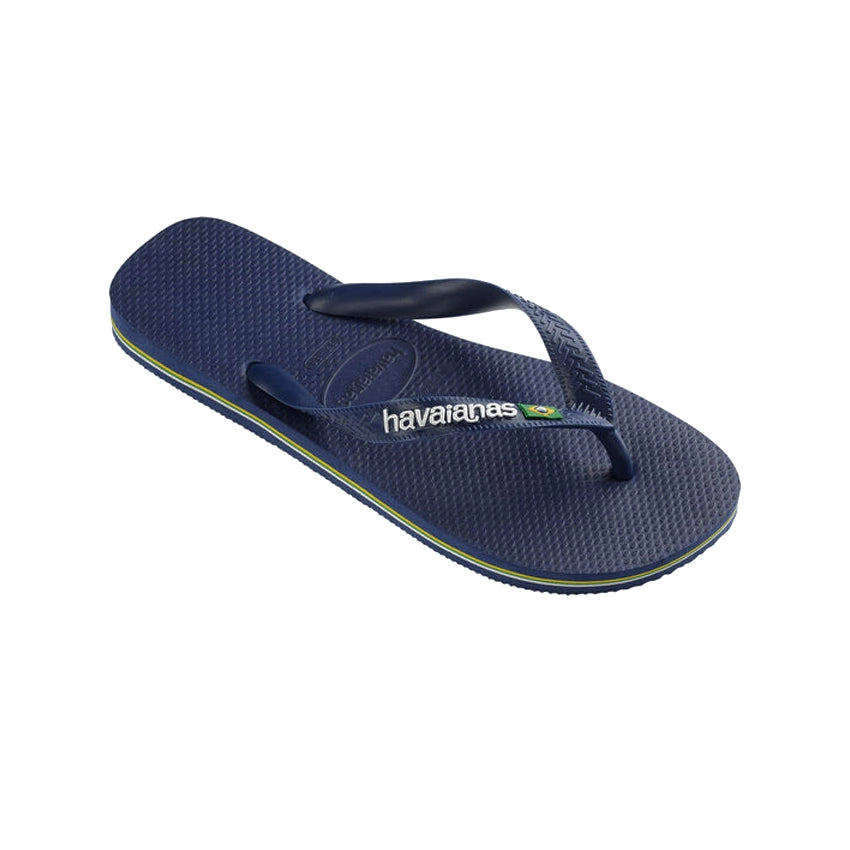Brasil Logo Slippers - Navy Blue