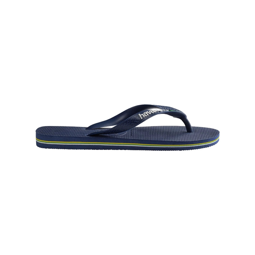 Brasil Logo Slippers - Navy Blue
