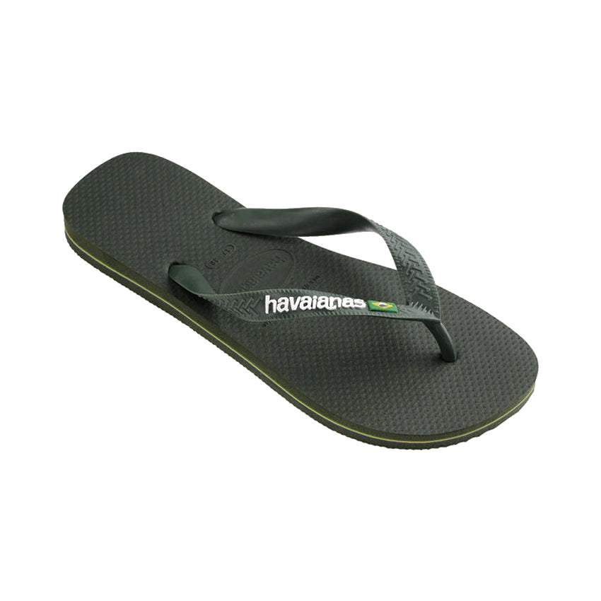 Brasil Logo Slippers - Olive/Green Olive