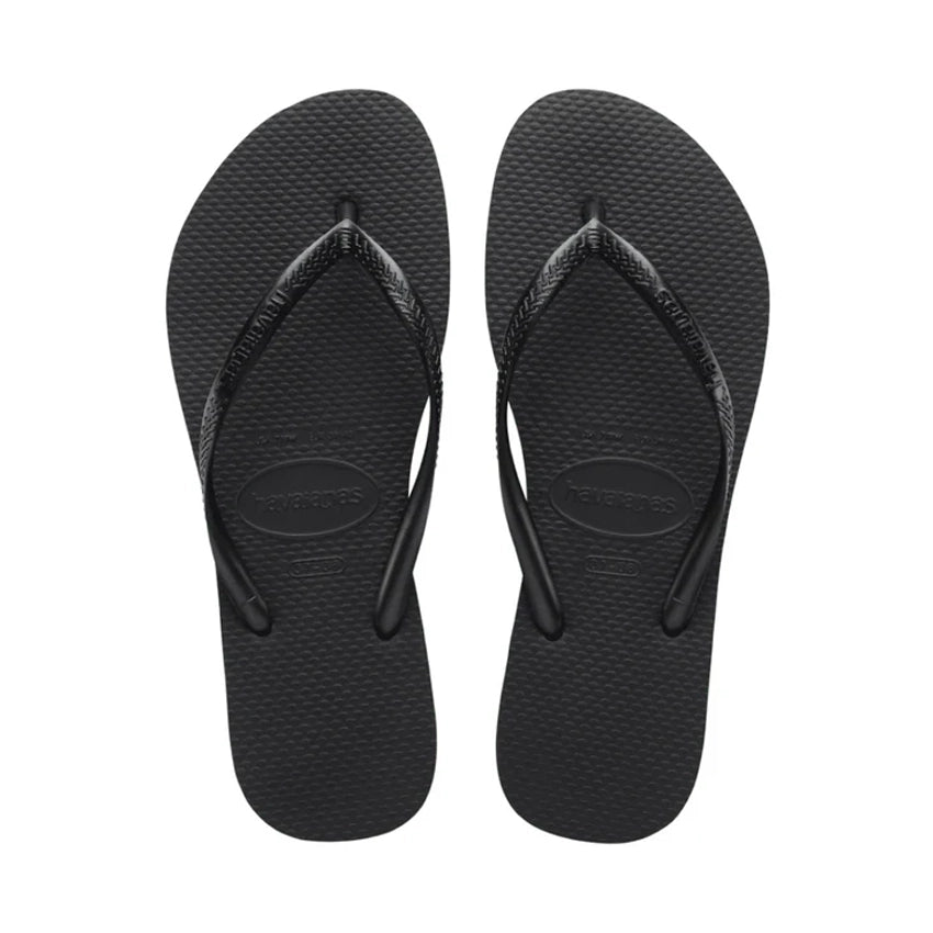 Women's Slim Slippers - Black