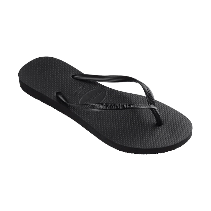 Women's Slim Slippers - Black