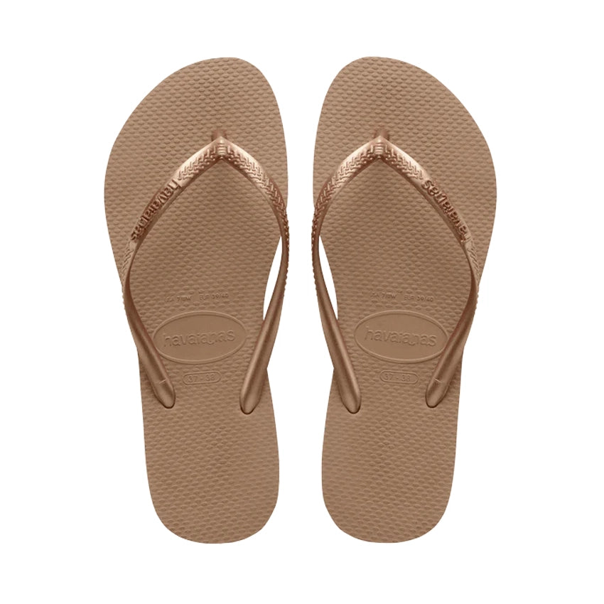 Women's Slim Slippers - Rose Gold