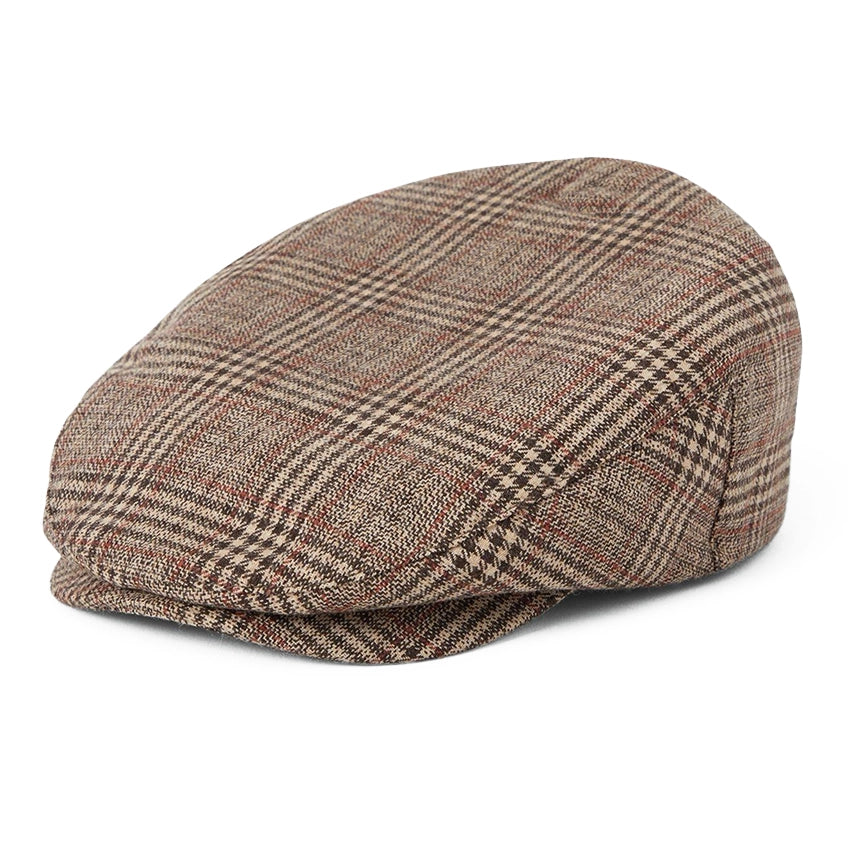 Hooligan Snap Cap - Brown/Tan/Red Plaid